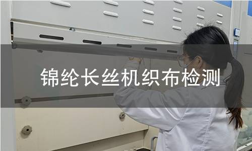 锦纶长丝机织布检测
